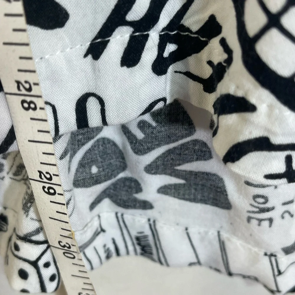 No Boundaries White/Black Graffiti Street Art Button Shirt Men’s 3XL (54-56) - Picture 4 of 6